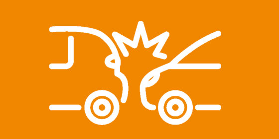 Symbolbild zwei Autos stoßen zusammen